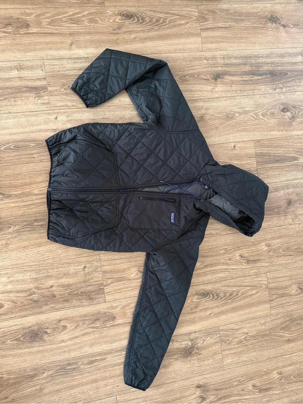 Patagonia Black Quilted Hooded Puffer Jacket